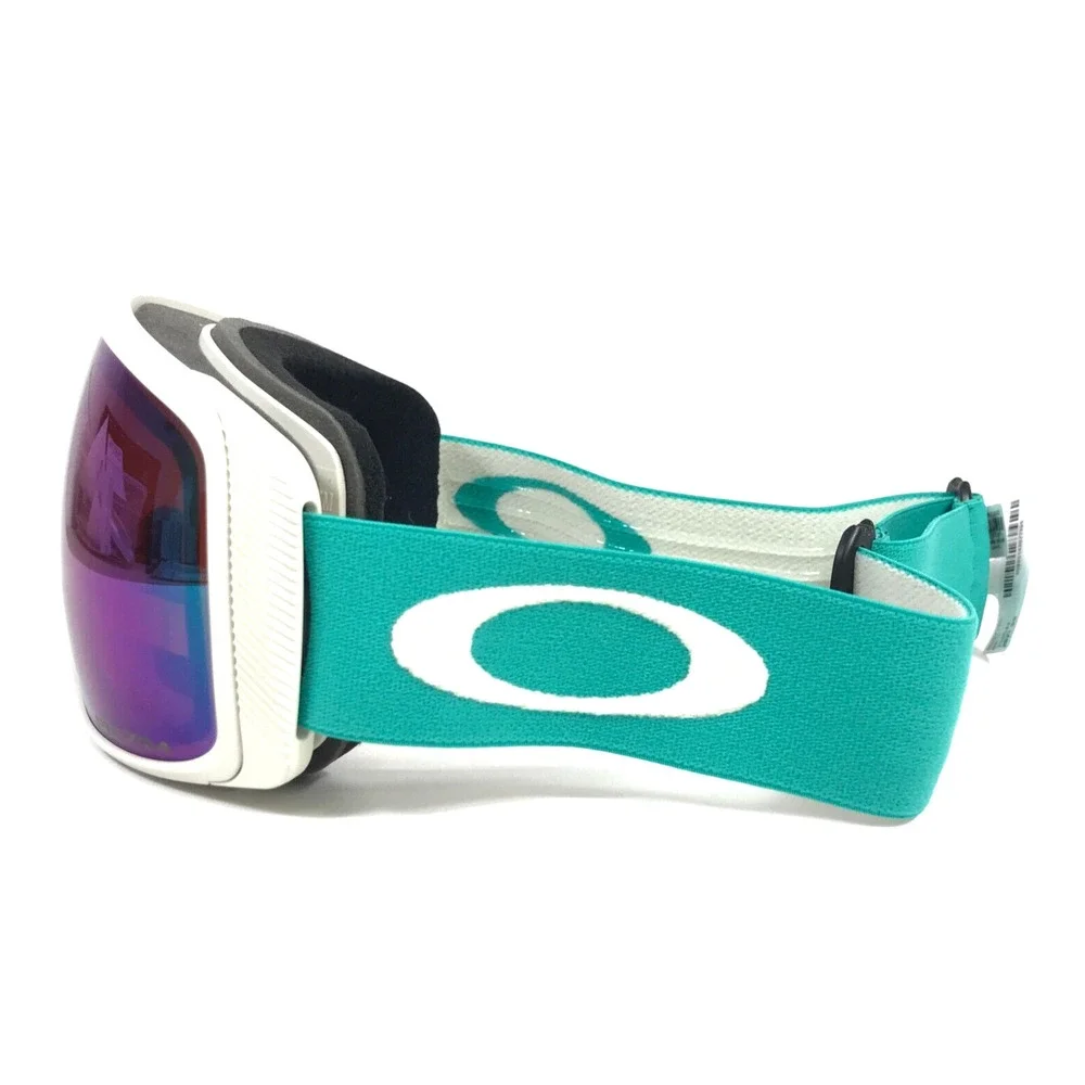 Oakley White Frame Mirrored Green Purple Lens Ski Goggles